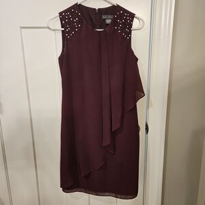 Elegant Plum Sleeveless Dress